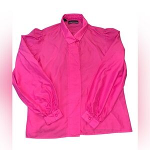 Lady Manhattan Vintage Hot Pink Blouse – Size Large